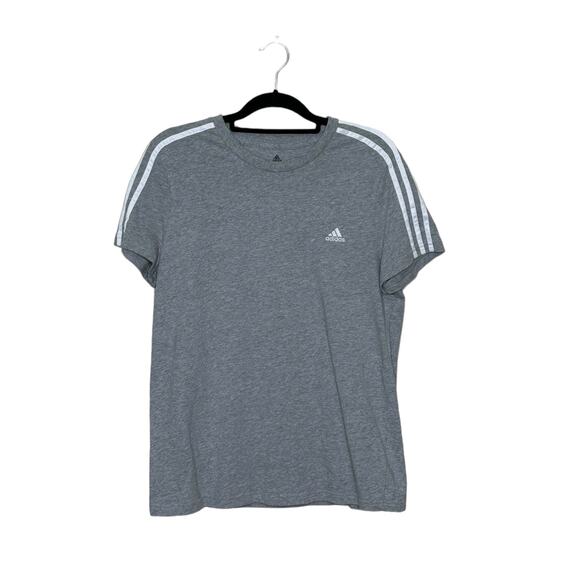 Adidas gray 3 stripes short sleeves tee size Xl - Picture 12 of 13